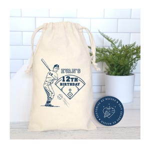 Baseball Party Favor Bags, Custom Team Favor Bags, Little League Favor, Baseball Team Gift Bags, Custom Baseball Team Bag, Baseball Theme
