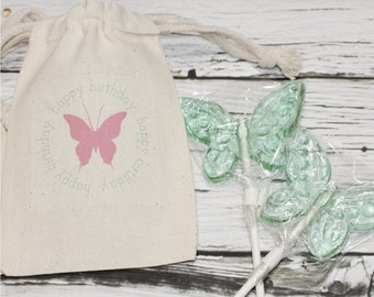 BUTTERFLY -Personalized Favor Bags - Set of 10 - Birthday - party favor bags