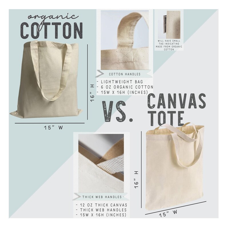 a canvas tote bag and a canvas tote bag