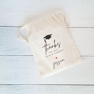 Graduation Thank You Favor Bags, Personalized 2025 Graduation Favors, Graduation Bags, Class of 2025, Modern Graduation Thank You