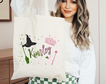 Wicked Tote Bag, Personalized Wicked Tote Bag, Reusable Trick or Treat Bag, Eco-Friendly Halloween Bag, Cute Halloween Trick or Treat Tote