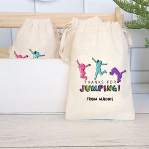 Jump Party Favor Bags, Trampoline Park Party, Jumping Party, Trampoline Birthday, Jump Party Favor Bags, Jump Game Favors, Jumping Party Bag