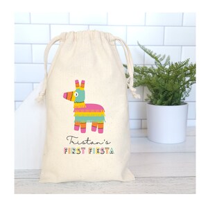 PINATA Party Favor Bags, Personalized Favor Bags, Set of 10 Birthday Favor Bags, Fiesta Favors, Pinata Candy Bags, Cinco De Mayo Party Bags image 2