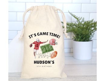 Football Favor Bags, Custom Sports Team Favor Bags, Personalized Football Party Decor, Football Team Favors, End of Year Football Party bags