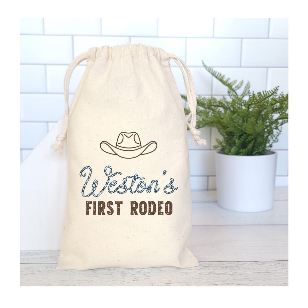 First Rodeo Party Bags, Cute Western Favor Bag, Cowboy Hat Party Decor ...