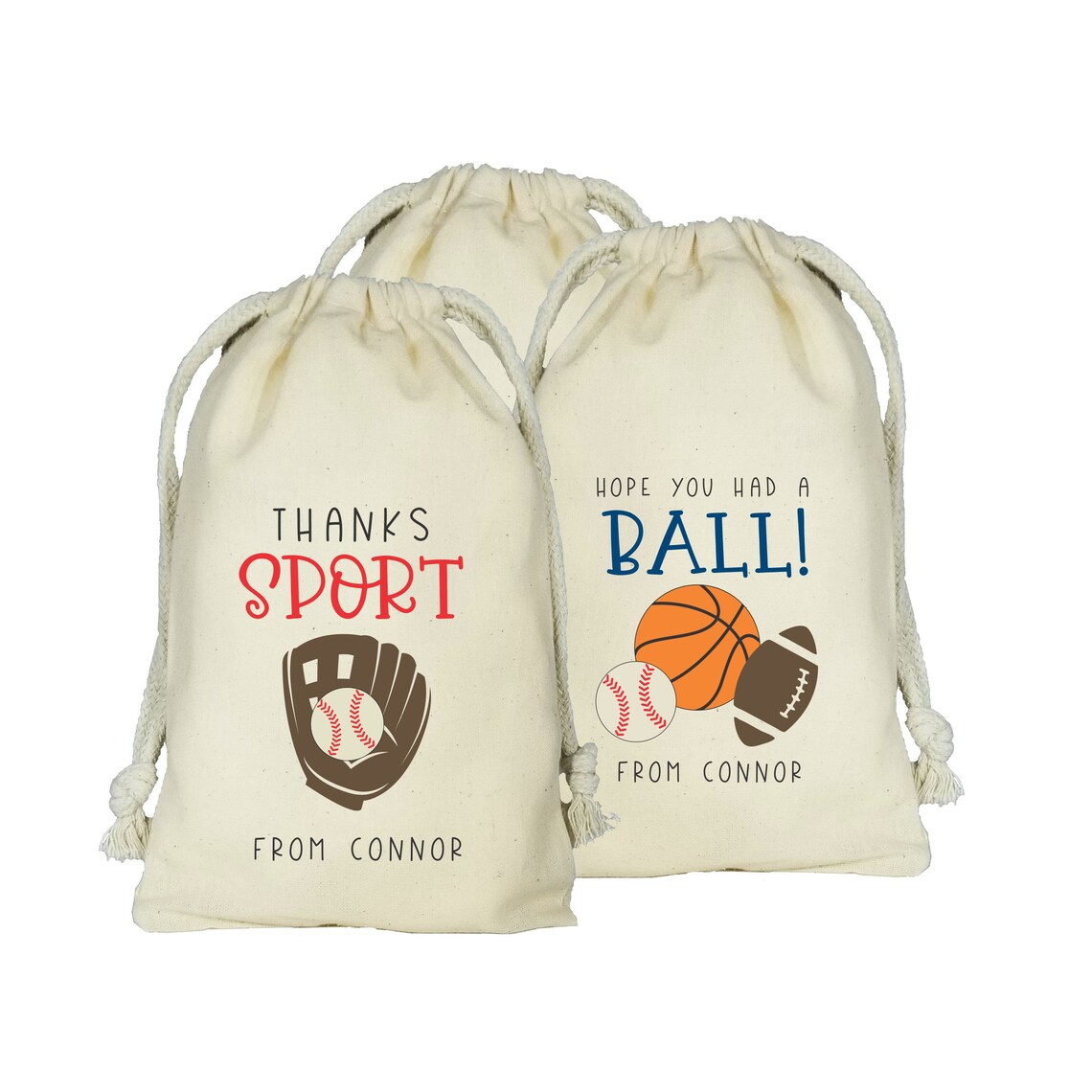 Sports Party Favor Bags Set of 10 Personalized Basketball Etsy UK