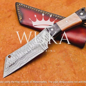 Custom Handmade Damascus Steel Tanto Knife Double Edge Hunting and Outdoor Knife. Gift For groomsmen ,For Mother&#39;s Day ,For Hunters, For Dad