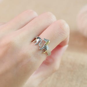 Dachshund Dog Yarn Tension Ring-Adjustable Size Crochet Ring , Crocheting Tool ,Knitting Tool Ring, Gift for Crocheter