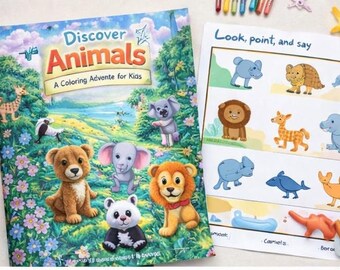 Animals Coloring Activity Book for Preschool | Learn Animal Names & Habitats | Printable Kids Workbook | Toddler Learning PDF