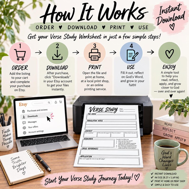 Bible Verse Mapping Study Guide | Bible Study Workbook | Bible Study ...