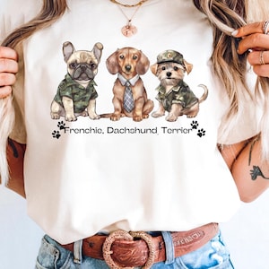 T-shirt democraat hondenrassen: franse hond, teckel, terriër
