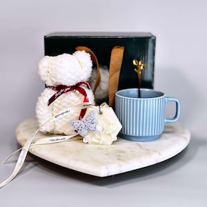 Tea Gift Box for Her Handmade Self Care Set Relaxation Birthday Basket Just Because Thank You Spa Gift for Woman Thinking of You Cozy Gift