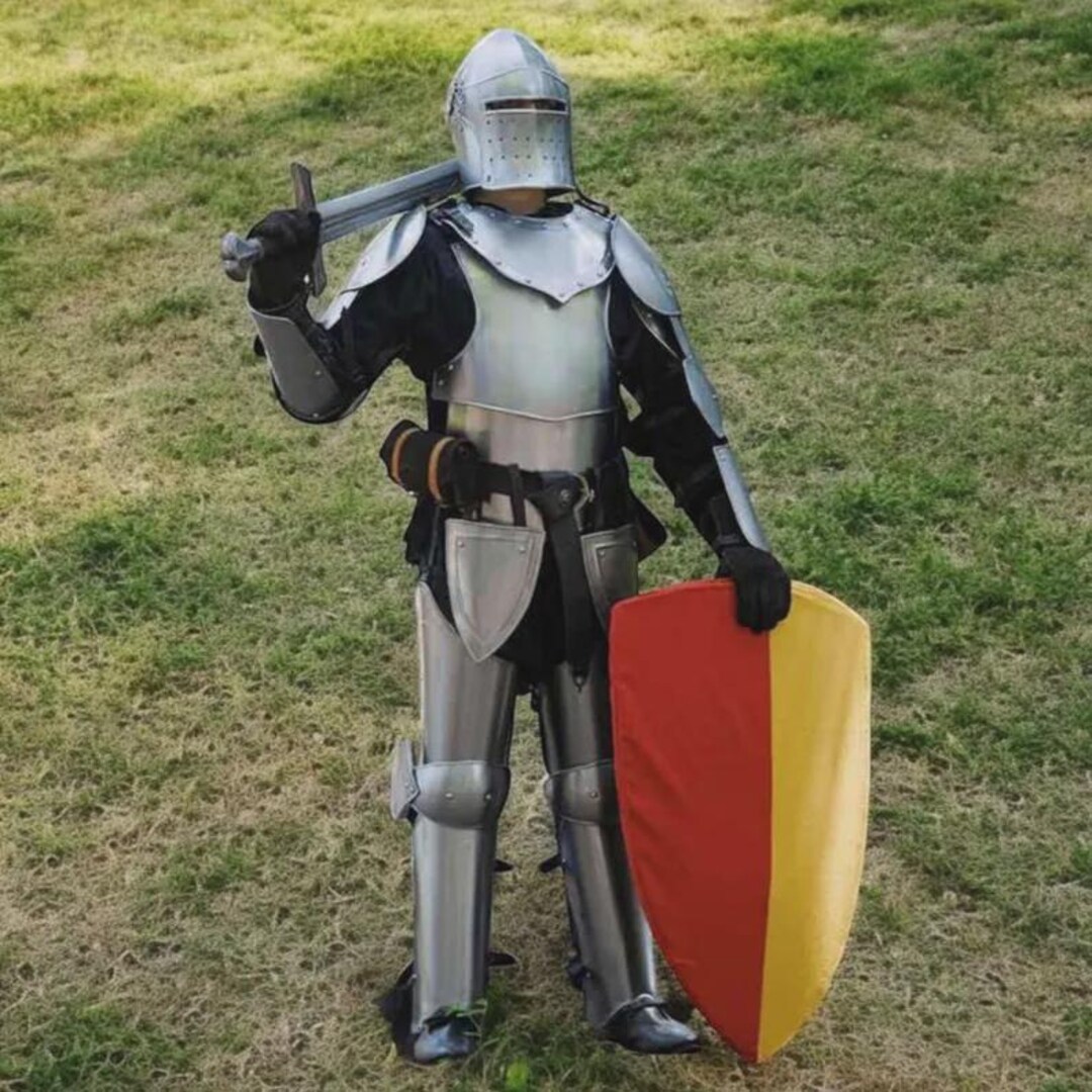 Handmade Medieval Knight Suit of Armor: Full Steel LARP Cosplay Costume ...
