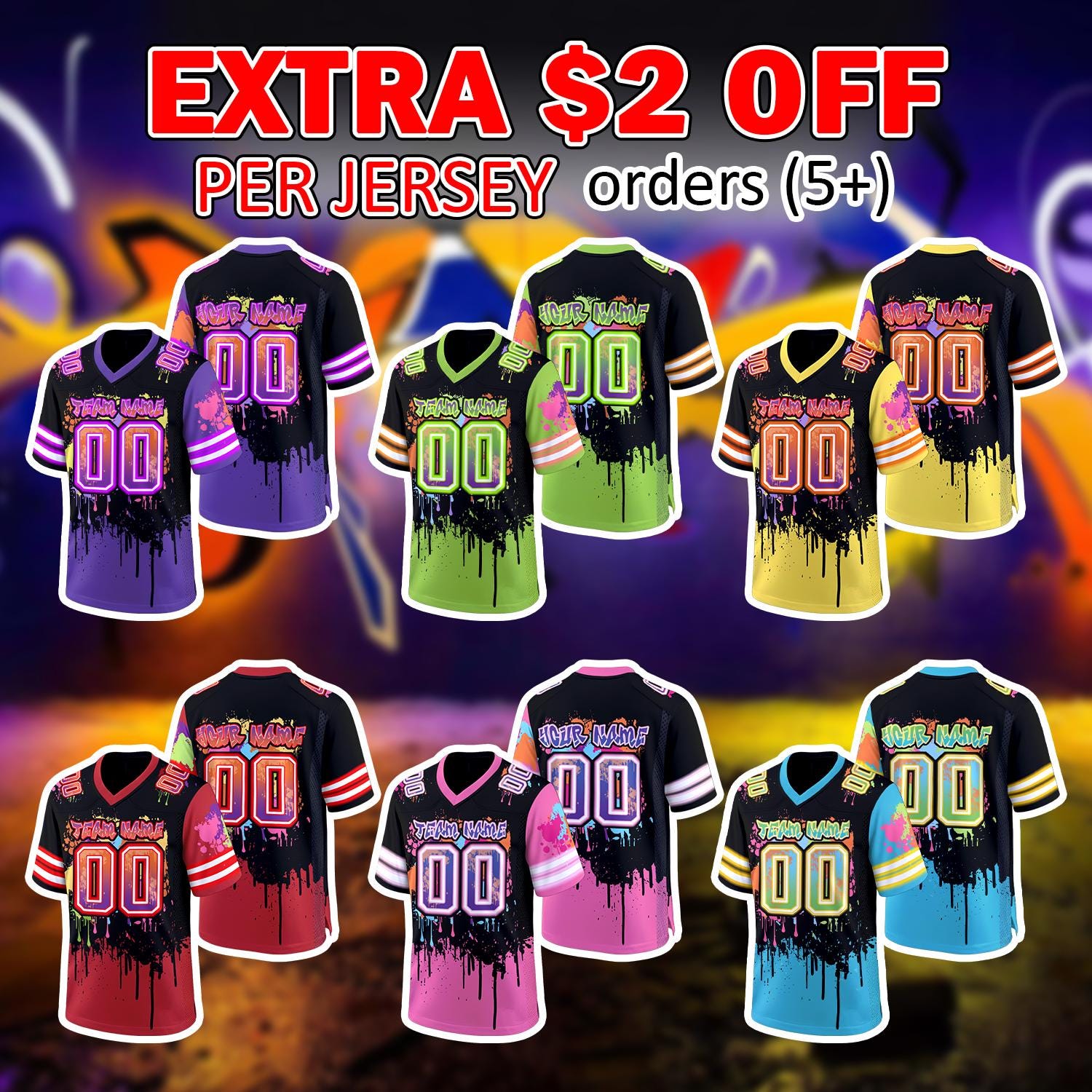 Graffiti Soccer Jersey - Etsy