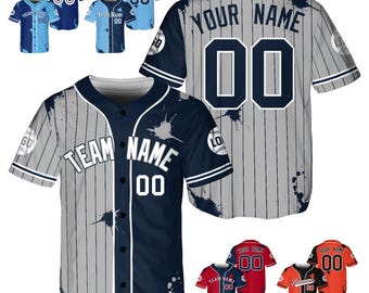Personalized Split Baseball Jersey: Custom Ombre Team Uniform