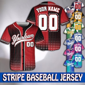 Custom Star Gradient Pinstripe Baseball Jersey: Personalized Uniform