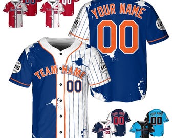 Personalized Split Baseball Jersey: Custom Team Uniform, Vintage Style