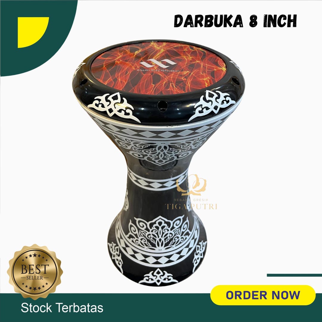 Handmade 8 Inch Darbuka Drum – Arabic Doumbek Goblet Drum With Fire ...