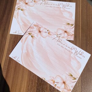 Minimalist Wedding Advice and Wishes Cards –wedding activity Printable Bridal Shower Game – Mr and Mrs Advice Card – Floral Guest Card