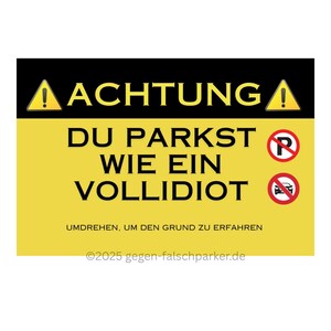 Gegen Falschparker Karten; Anti-Falschparker-Karten; Karten gegen Falschparker