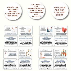30 Islamic Affirmation Cards for Kids Printable | Positive Muslim ...