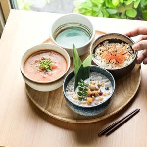 Japanese Ceramic Rice & Dessert Bowl  White Blue Retro Soup Bowl  Elegant Handmade Asian Serving Dish | Aesthetic Kitchen Decor