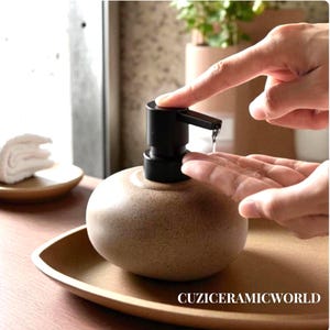 Keramik Seifenspender | Minimalistisches Badezimmer, Küche Lotion Pump