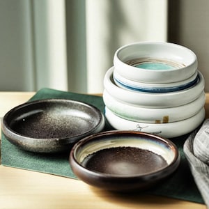 Contemporary Porcelain Snack Bowls – Black, White, Brown Modern Serving Dishes for Ice Cream, Sides, Dessert & Fine Dining Presentation