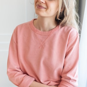 100% Organic Mineral Washed Sweatshirt, Urban Style, Vintage, Comfort Colors Style, Acid Washes, Plain Distressed Hoodie, GOTS, PETA Vegan