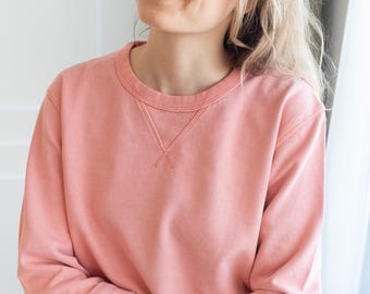 Sudadera con lavado mineral 100 % orgánico, estilo urbano, vintage, colores cómodos, lavados ácidos, sudadera con capucha lisa y desgastada, GOTS, vegana, PETA