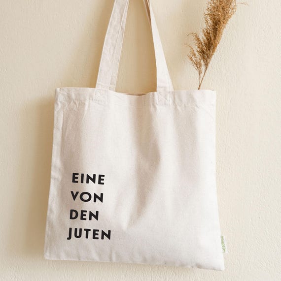Jutebeutel mit Spruch One of the Jutes, Baumwolltasche Nachhaltig, Lustige Einkaufstasche, Stofftasche Bio-Baumwolle, Geschenk für Sie