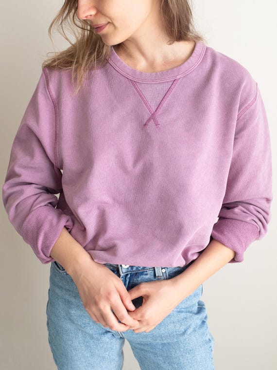 Vintage Oversize Sweatshirt Bio-Baumwolle, Mineral Washed Pullover Damen & Herren, GOTS Bio-Pulli, Nachhaltiger Unisex Sweater, Retro Look