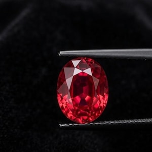 Natural Certified Ruby (Manik) Red Corundum Oval Gemstone | Genuine Precious Birthstone for Rings & Jewelry Making