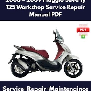 2006 – 2009 Piaggio Beverly 125 Service Repair Manual PDF