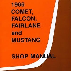 1966 Comet,Falcon, Fairlane, and mustang Werkstatt-Handbuch PDF-Download
