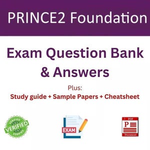 PRINCE2 7th Edition Foundation Prüfungsfragenbank & Antworten + mehr 2024