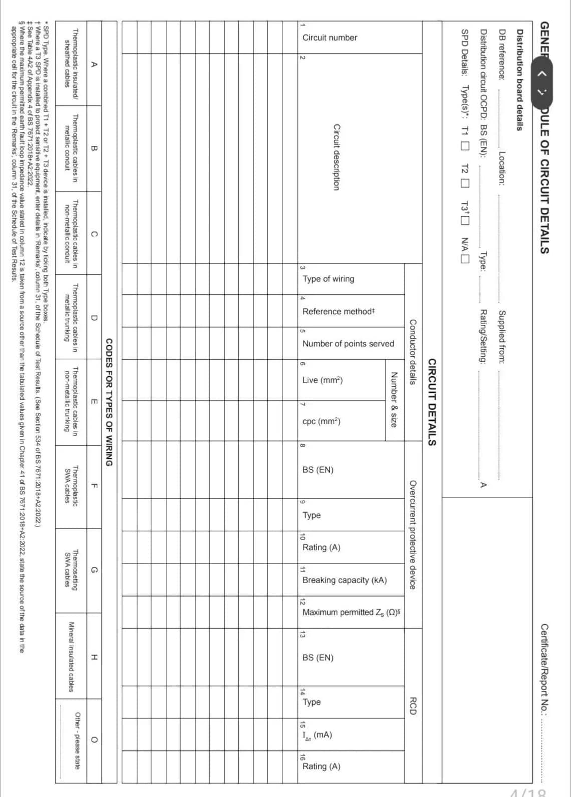 Electric Certificate Reporting Eic Eicr Minor Works Bs7671 Pdf
