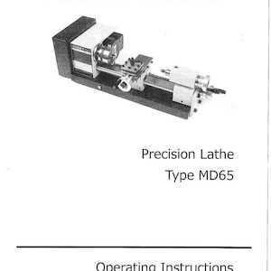 Hobbymat MD65 Lathe & Milling Manual PDF – Comprehensive Workshop Guide