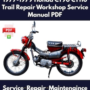 1977-1979 Honda CT90 CT110 Trail Repair Workshop Service Manual PDF