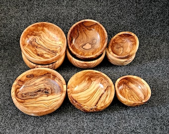 Handmade olive wood bowl/dish, 12 cm and up