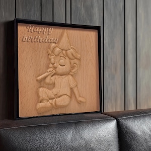 Aangepast houten 3D-portret van foto - gepersonaliseerd decoratief portret woonkamer gesneden cadeau - uniek stel, aandenken familieherdenking
