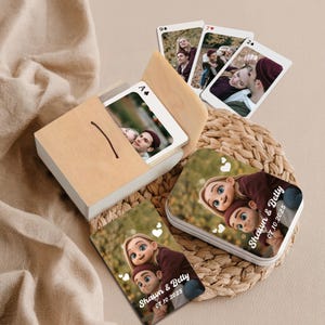 Custom photo Playing Cads with Name, Personalization Pixar Style Portrait from Your Photo, Ideal Photo Book Alternative, Anniversary gift