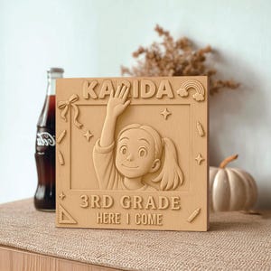 Custom 3D Wooden Portrait from Photo, Personalized Carved Gift, Disney Style Art, Back to School Decor, Unique Handmade Keepsake