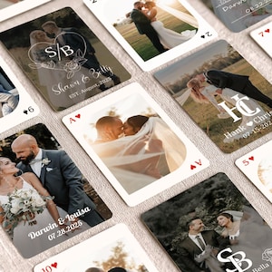 Personalized Playing Cards Custom Photo Deck | Unique Gift for Him Her | Wedding Engagement Gift | Photo Book Alternative | Poker Gift