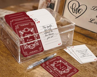 Custom Wedding Guest Book Playing Cards, Wedding Guest Book Alternative, Photo Playing Cards Deck, Wedding game props, Wedding memories