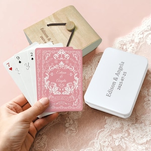 Custom Wedding Guest Book Playing Cards, Wedding Guest Book Alternative, Photo Playing Cards Deck, Wedding Favors, Blank Playing Cards