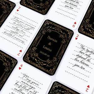 Personalized Wedding Playing Cards, Guest Book Replacement with Photo Deck, Cards for Guests to Sign, Fun & Unique Wedding Reception Favors