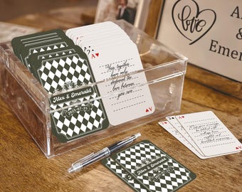 Custom Wedding Guest Book Playing Cards: Unique Keepsake