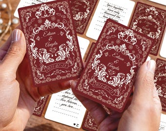 Custom Wedding Guest Book Playing Cards: wedding book alternative
