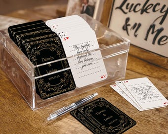 Custom Wedding Guest Book Playing Cards: Unique Keepsake